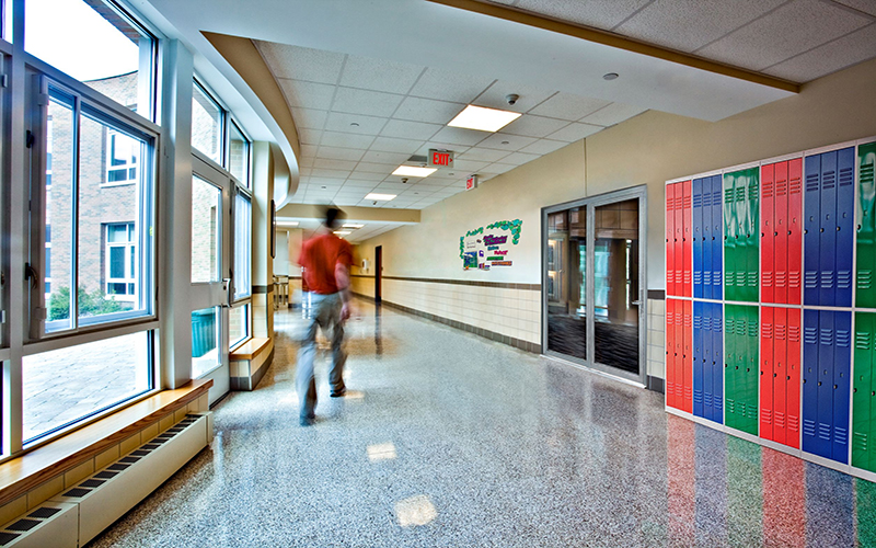 Code changes that address component compatibility would reduce design complications and contribute to safer school design.